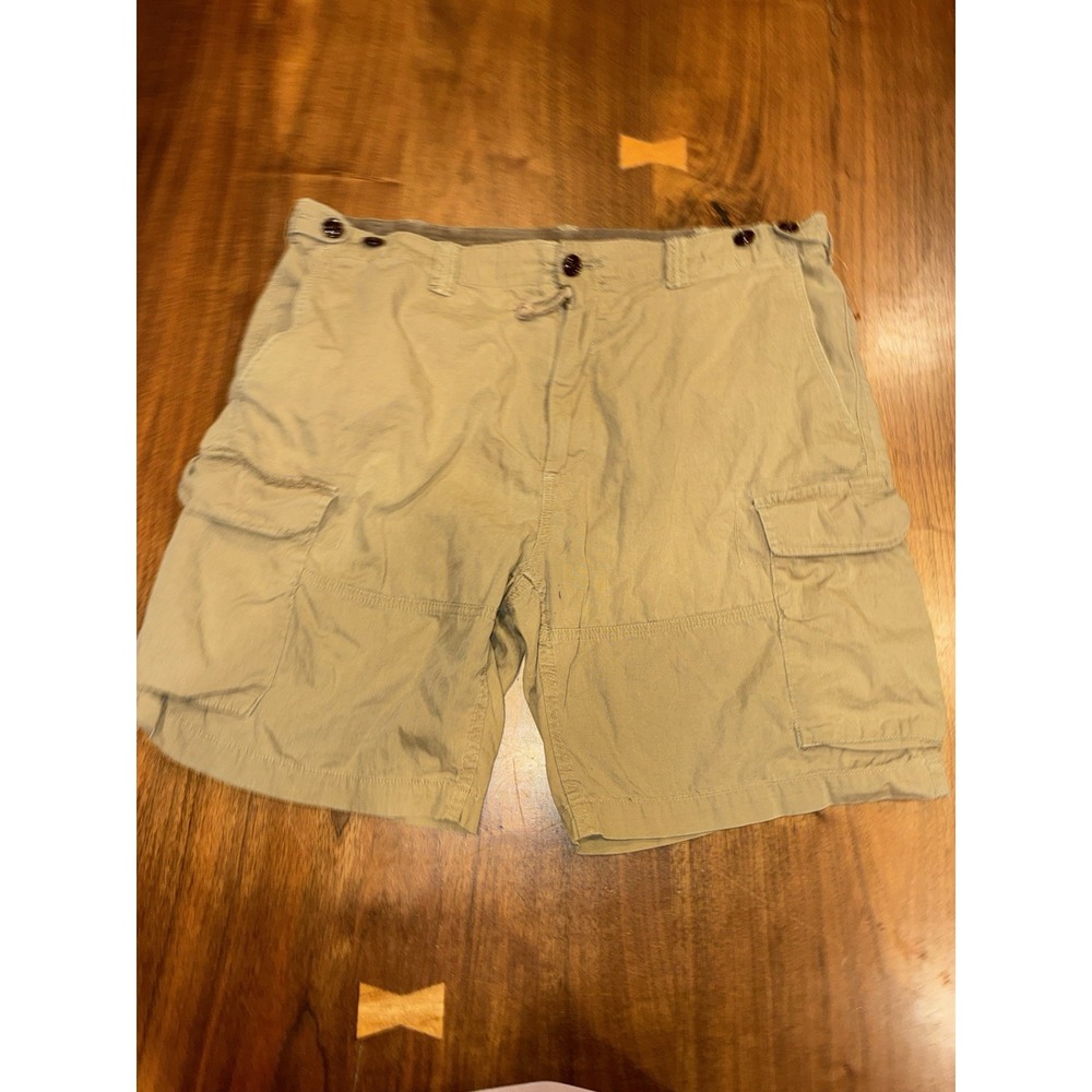 Vintage Y2K Polo Ralph Lauren Men 38 Khaki Cargo Cotton Shorts